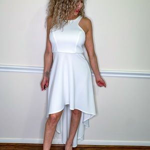 White high low dress